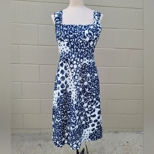 Trina Tirk blue and white lace dress NWT